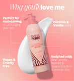 SKIN & TAN Body Glow self tan lotion medium 280ml, imported from the UK