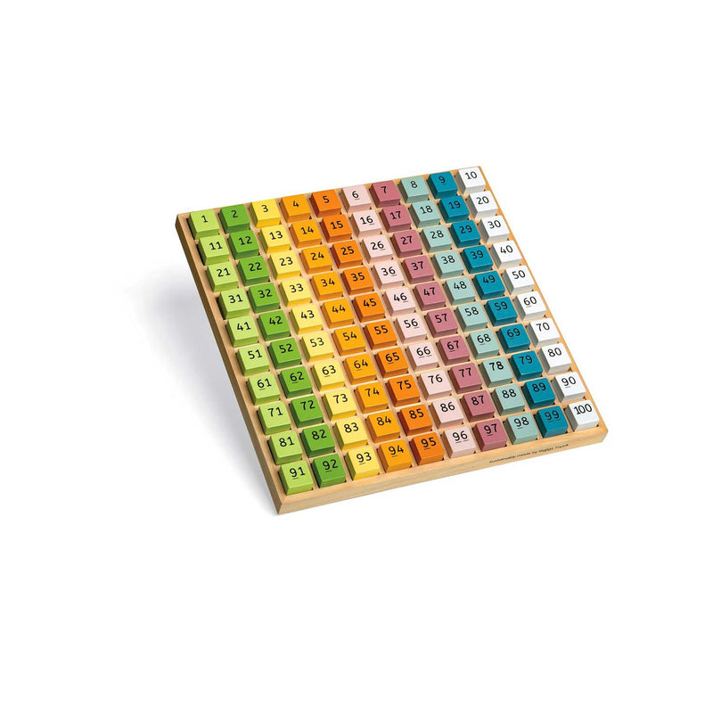 Bigjigs Toys pastel number tray 100 pieces, UK version