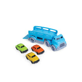 Green Toys Double-Decker Car Carrier with ramps and mini cars, UK version