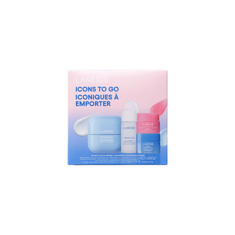 Laneige skincare travel set with four products, imported from the UK