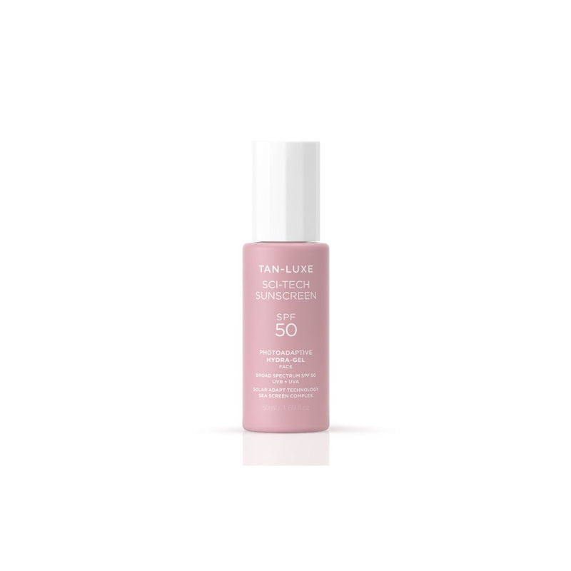 Tan-Luxe SPF50 face sunscreen photoadaptive hydra-gel 50ml (British brand)