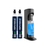 Drinkmate Omnifizz carbonator matte black with CO2 cylinders - British product