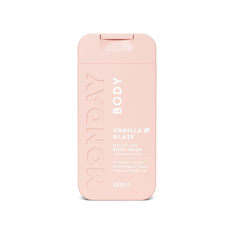 MONDAY Haircare Moisture Body Wash Vanilla Glaze 500ml, imported from the UK