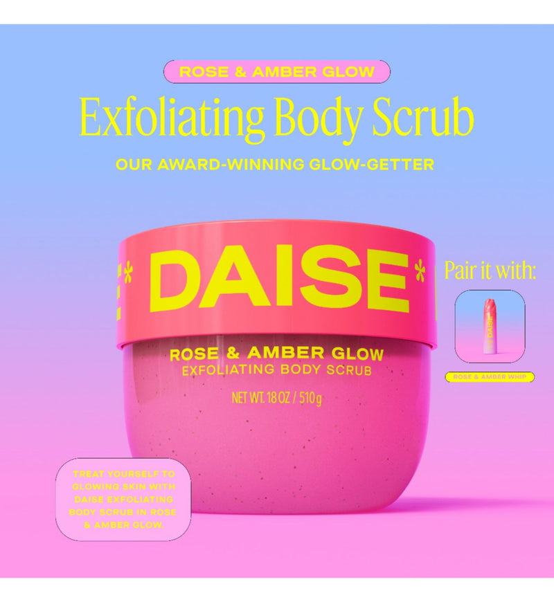 Daise body scrub Xoxo Glow 510g, imported from the UK
