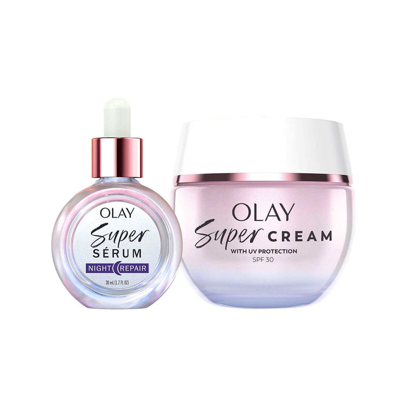 Olay Super Cream and Super Serum skincare bundle - British product