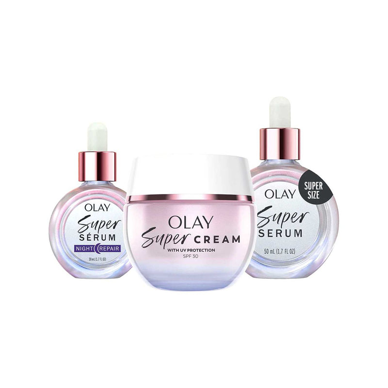 Olay Super Cream and Serum bundle 30ml 50ml, imported from the UK