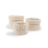 CuddleCo storage baskets cashmere waffle 3 pack, UK version