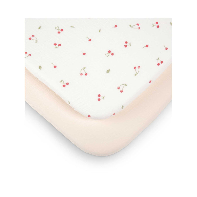 Cuddleco crib sheets 2 pack ditsy cherry, UK version