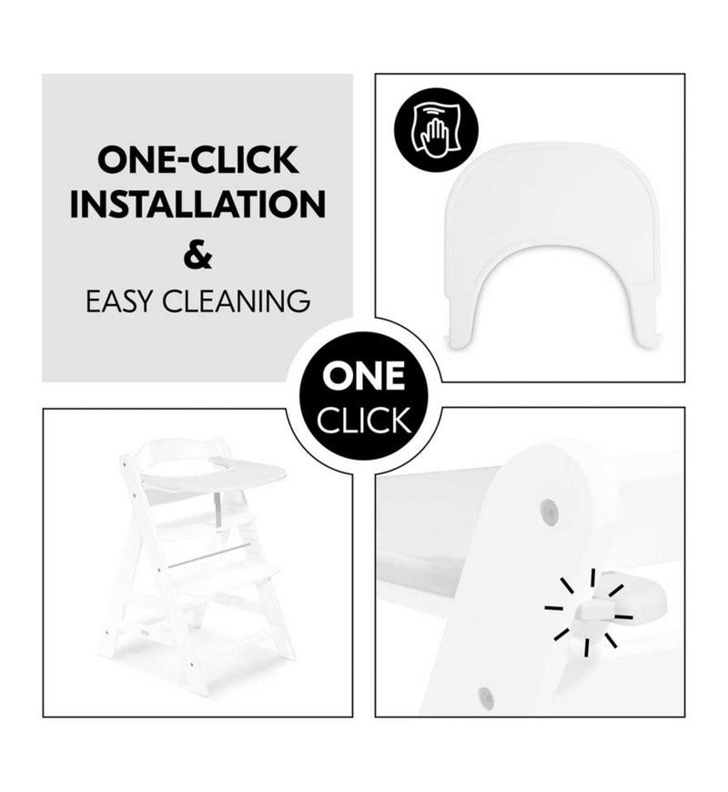 Hauck Alpha Click Tray White baby highchair tray, imported from the UK