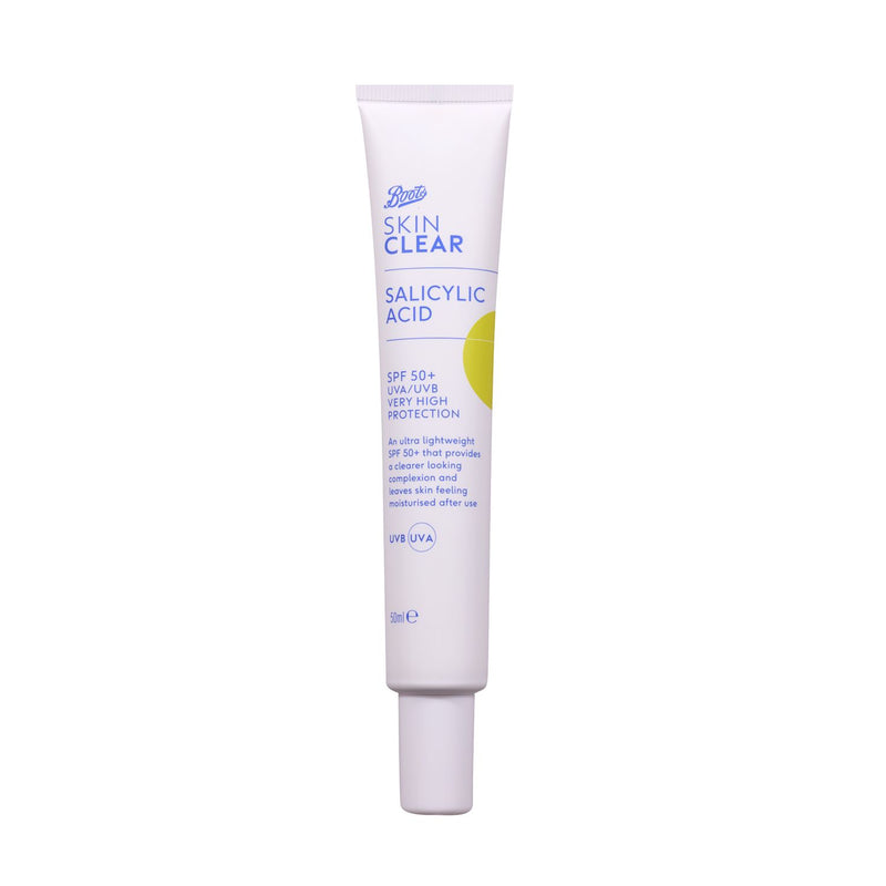 Boots Skin Clear sunscreen with salicylic acid 50ml, UK version
