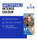 Schwarzkopf LIVE Intense Colour L61 Nude Bronde permanent hair dye, imported from the UK