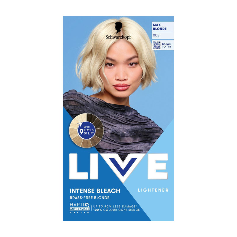 Schwarzkopf LIVE Intense Bleach 00B Max Blonde hair lightener, UK version