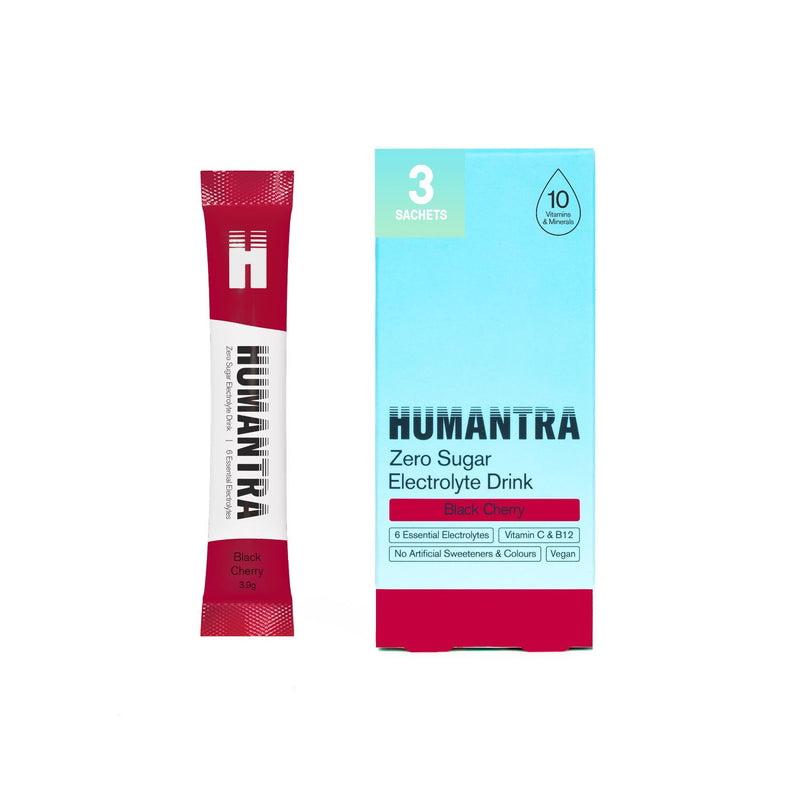 Humantra black cherry electrolyte powder 3 sachet pack - British product