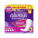 Always Discreet incontinence liners normal 48 pack - British product