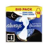 Always sanitary towels Night Extra Size 4 with Wings 18 pads, UK version