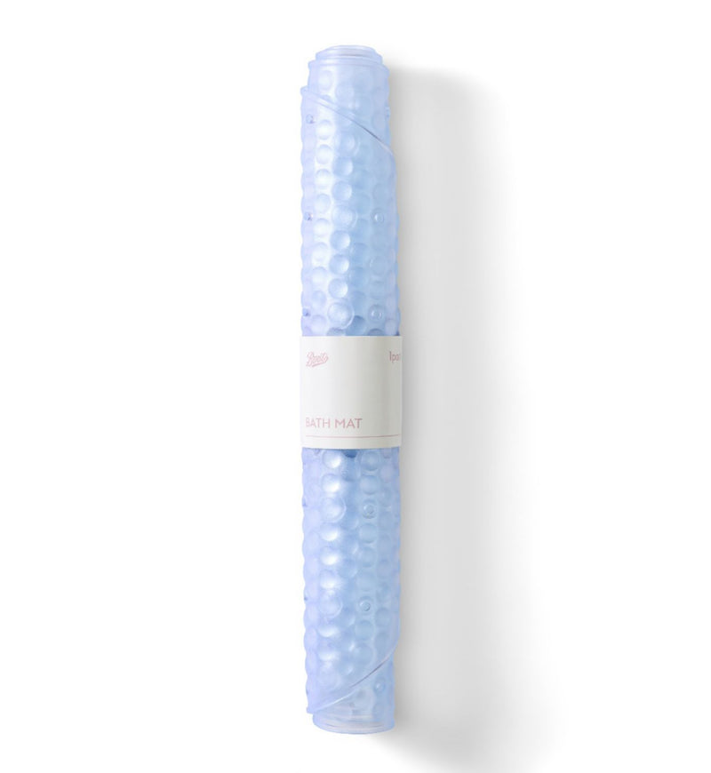 Boots clear PVC bath mat, non-slip with suction cups - British product