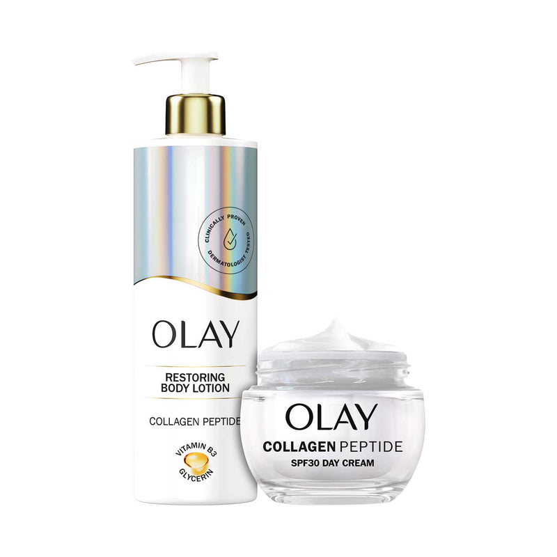 Olay Collagen Peptide bundle body lotion 500ml and day cream 50ml, UK version