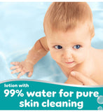 Pampers baby wipes 99% water plastic free 60 count, UK version