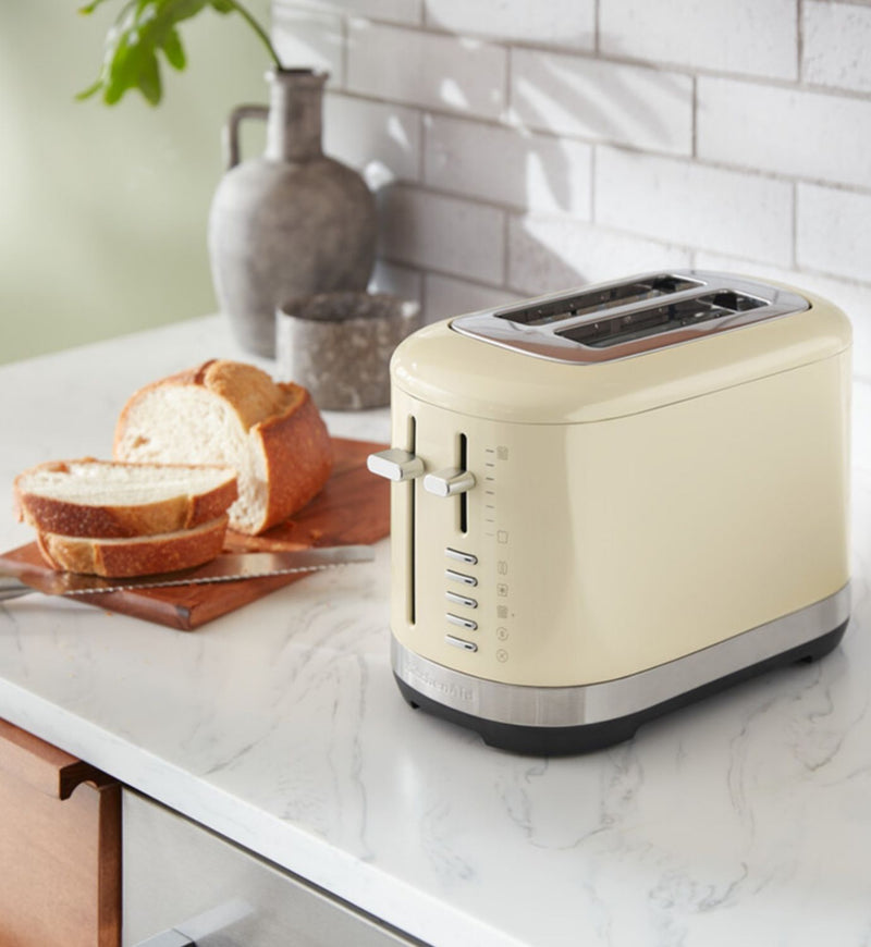 KitchenAid Manual Control 2 Slice Toaster in Almond Cream - British product