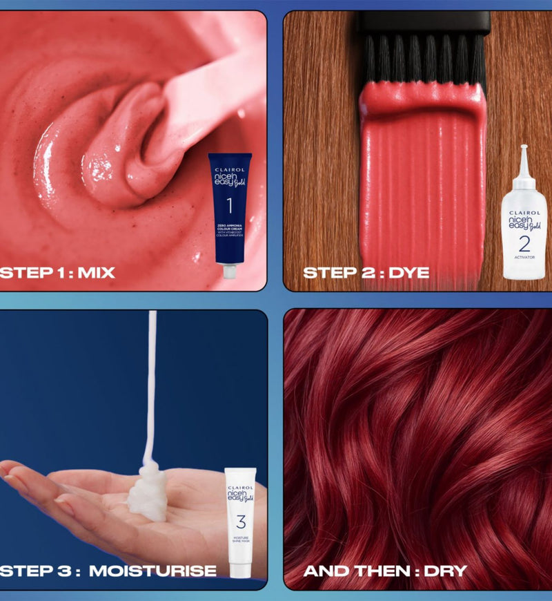 Clairol Nice'n Easy Bold hair dye Cherry Red 164ml - British product