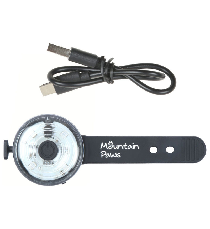 Mountain Paws rechargeable dog safety light, UK version