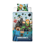 Minecraft single duvet set with Steve and Alex design (British brand)