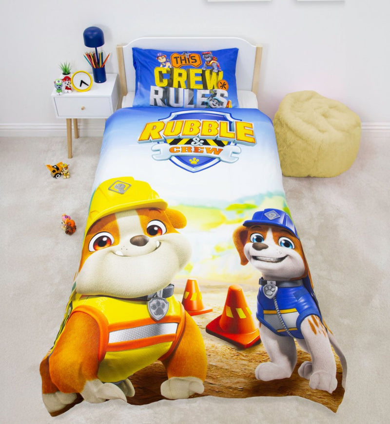 Paw Patrol Rubble duvet cover set - British product