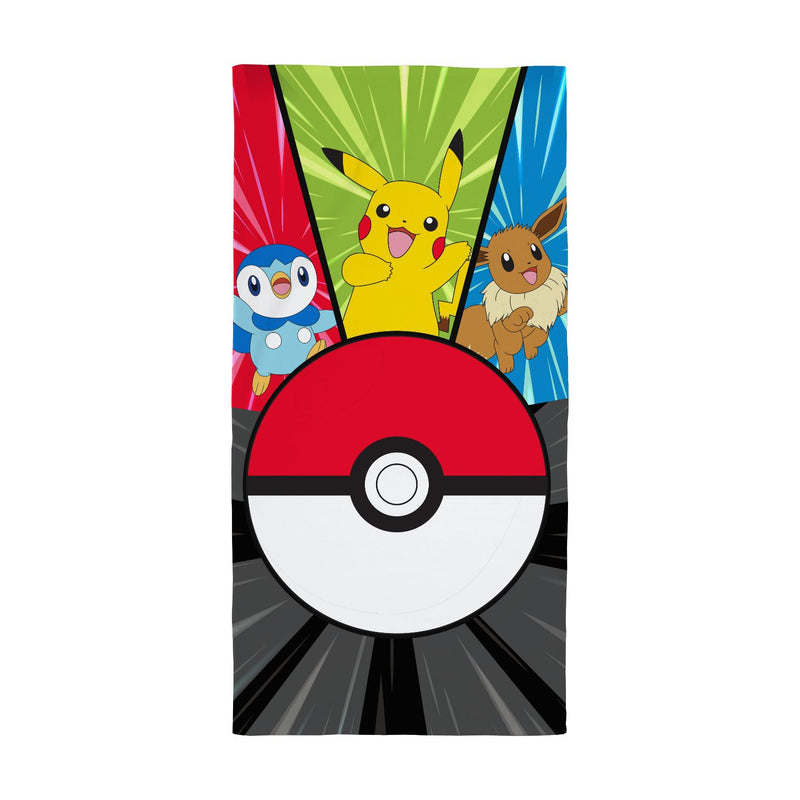 Pokemon Unite towel 70x140cm with Pikachu Eevee Piplup, imported from the UK