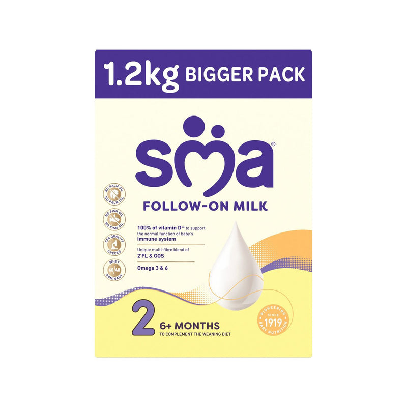 SMA Stage 2 follow-on milk formula powder 1.2kg, UK version