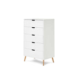 Obaby Maya tallboy in white and natural (British brand)