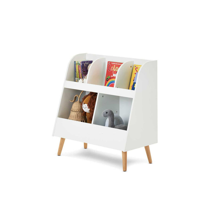 Obaby Maya toy storage in white and natural, imported from the UK