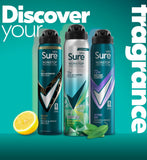 Sure men's deodorant spray Iced Lemon & Sage 250ml, UK version