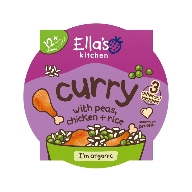 Ella's Kitchen organic chicken curry tray 12 months+ 200g, UK version