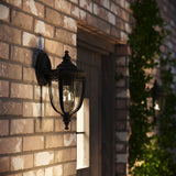 Feiss English Bridle wall lantern black outdoor lighting, UK version