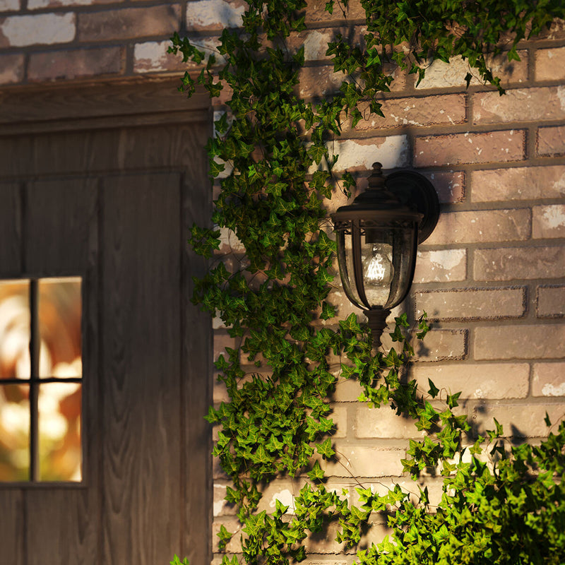 Feiss English Bridle wall lantern black outdoor lighting, UK version