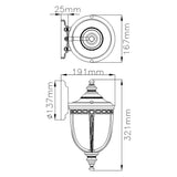 Feiss English Bridle wall lantern black outdoor lighting, UK version