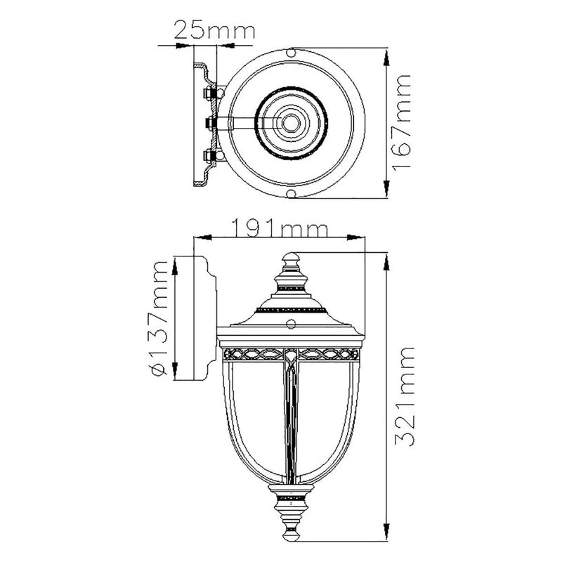 Feiss English Bridle wall lantern black outdoor lighting, UK version