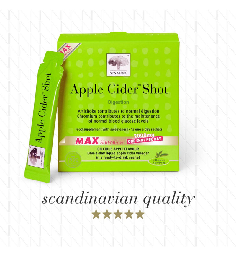 New Nordic Apple Cider Shot 15 liquid sachets (British brand)