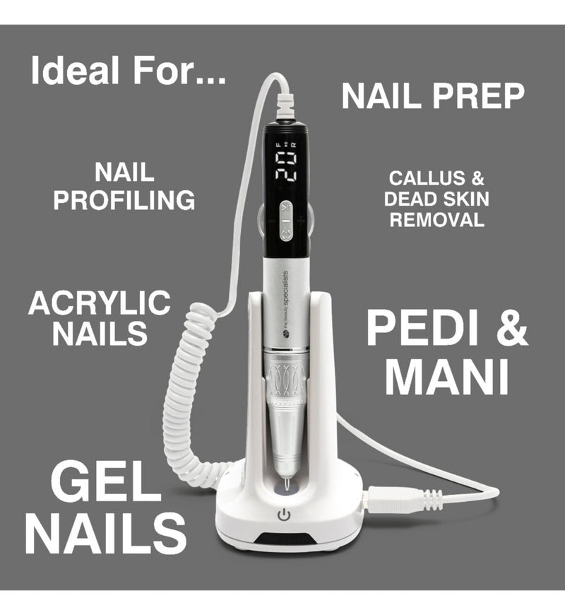 Rio Salon Pro nail drill with ceramic and tungsten bits, imported from the UK
