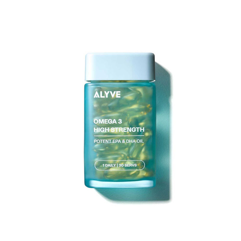 Alyve high strength Omega 3 softgels 30 count, imported from the UK