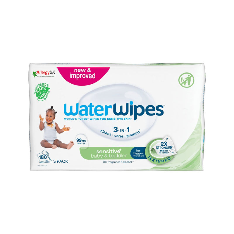 WaterWipes sensitive baby wipes 3 pack 180 wipes (British brand)