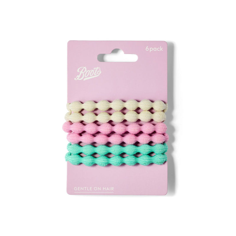 Boots Colour Bobbles hair ties 6 pack, imported from the UK
