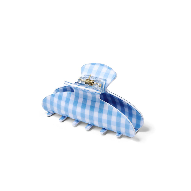 Boots blue checkered hair clip (British brand)