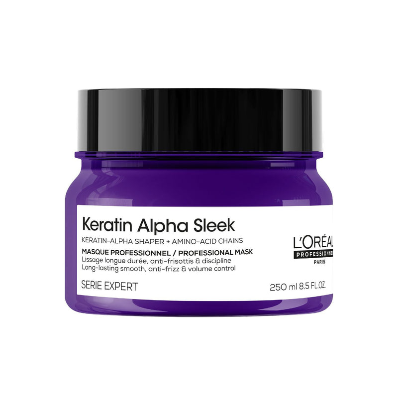 L'Oreal Keratin Alpha Sleek hair mask anti frizz 250ml - British product