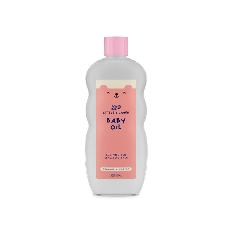 Boots Little+Loved baby oil 300ml, UK version