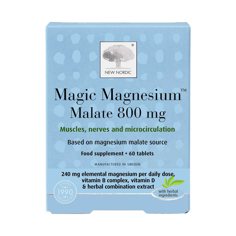 New Nordic Magic Magnesium Malate 800mg 60 tablets, imported from the UK