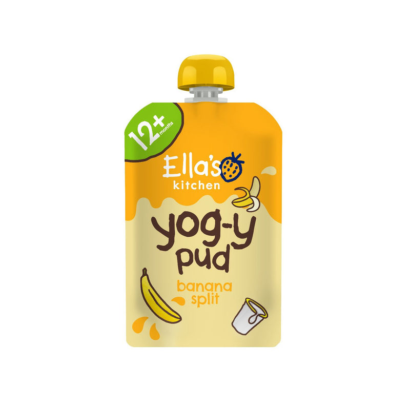 Ella's Kitchen baby food pouch banana split yogurt 90g, UK version