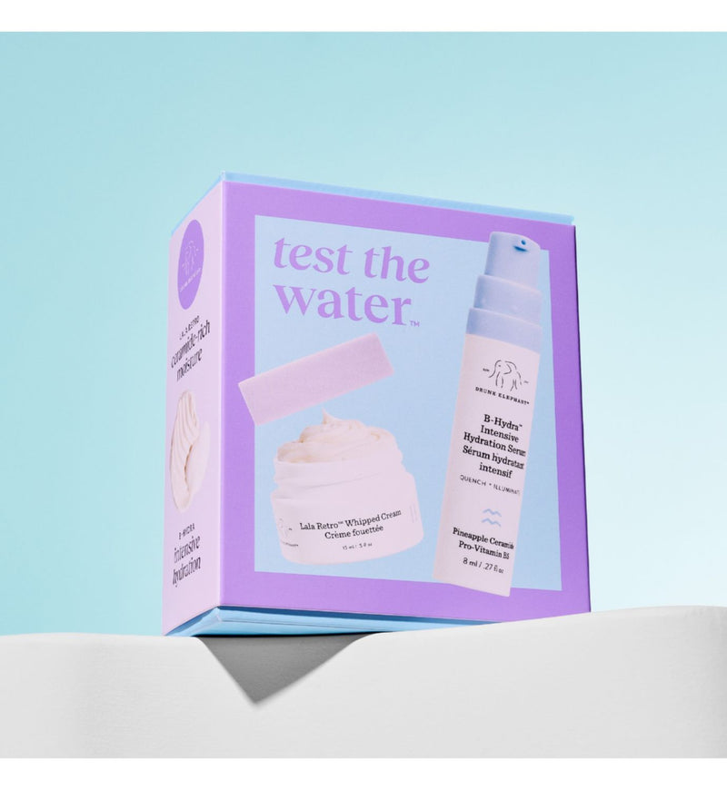 Drunk Elephant Hydrate Set with B-Hydra serum and Lala Retro cream, UK version