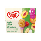 Cow & Gate apple peach strawberry baby fruit pot 4x100g - British product