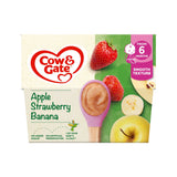 Cow & Gate apple strawberry banana baby fruit pots 4x100g - British product